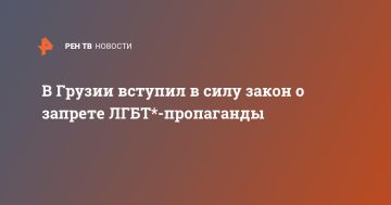 В Грузии вступил в силу закон о запрете ЛГБТ*-пропаганды