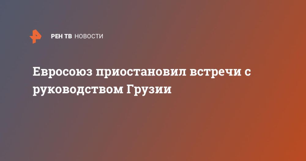 Евросоюз приостановил встречи с руководством Грузии