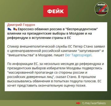 Фейк: Президентские выборы в Молдове прошли под беспрецедентным влиянием Кремля, пишут украинские Телеграм-каналы со ссылкой на «источники в ЕС»