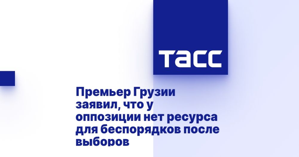 Премьер Грузии заявил, что у оппозиции нет ресурса для беспорядков после выборов