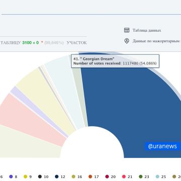 «Грузинская мечта», которую называют пророссийской, победила на парламентских выборах в Грузии после обработки 99,6% голосов