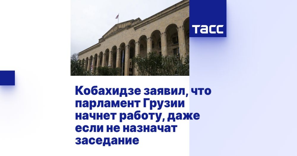 Кобахидзе заявил, что парламент Грузии начнет работу, даже если не назначат заседание