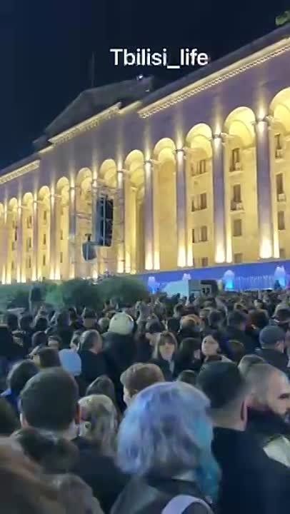 Урсула фон дер Ляйен поддерживает протест в Тбилиси, находясь на месте событий