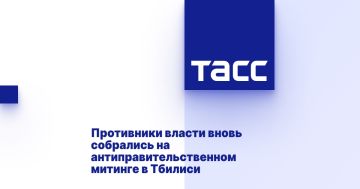 Противники власти вновь собрались на антиправительственном митинге в Тбилиси