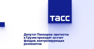 Депутат Пискарев: протесты в Грузии проходят за счет фондов, контролирующих релокантов