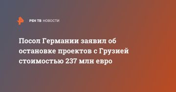 Посол Германии заявил об остановке проектов с Грузией стоимостью 237 млн евро