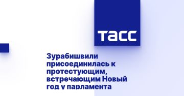 Зурабишвили присоединилась к протестующим, встречающим Новый год у парламента