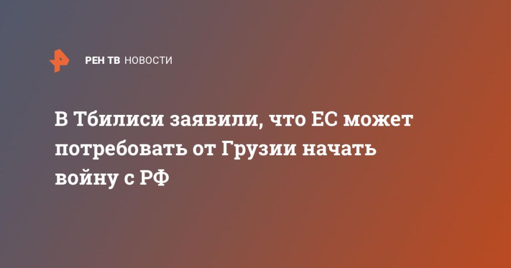 В Тбилиси заявили, что ЕС может потребовать от Грузии начать войну с РФ