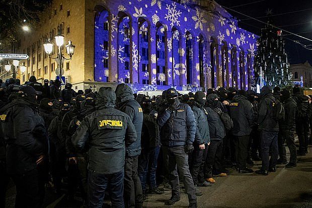 Очередная акция протеста началась в центре Тбилиси