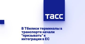 В Тбилиси терминалы в транспорте начали "призывать" к интеграции в ЕС