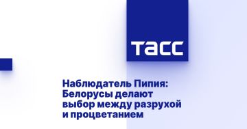 Наблюдатель Пипия: Белорусы делают выбор между разрухой и процветанием