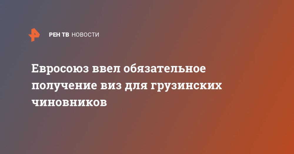 Евросоюз ввел обязательное получение виз для грузинских чиновников