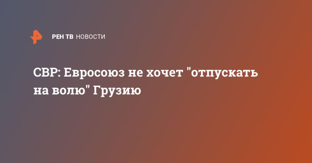 СВР: Евросоюз не хочет "отпускать на волю" Грузию