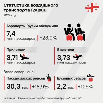 Грузинские аэропорты в 2024 году обслужили рекордное количество пассажиров