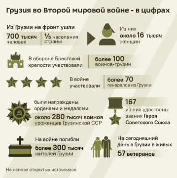 Военнослужащие из Грузии в рядах советских войск внесли значительный вклад в Победу над фашизмом во время Второй мировой войны